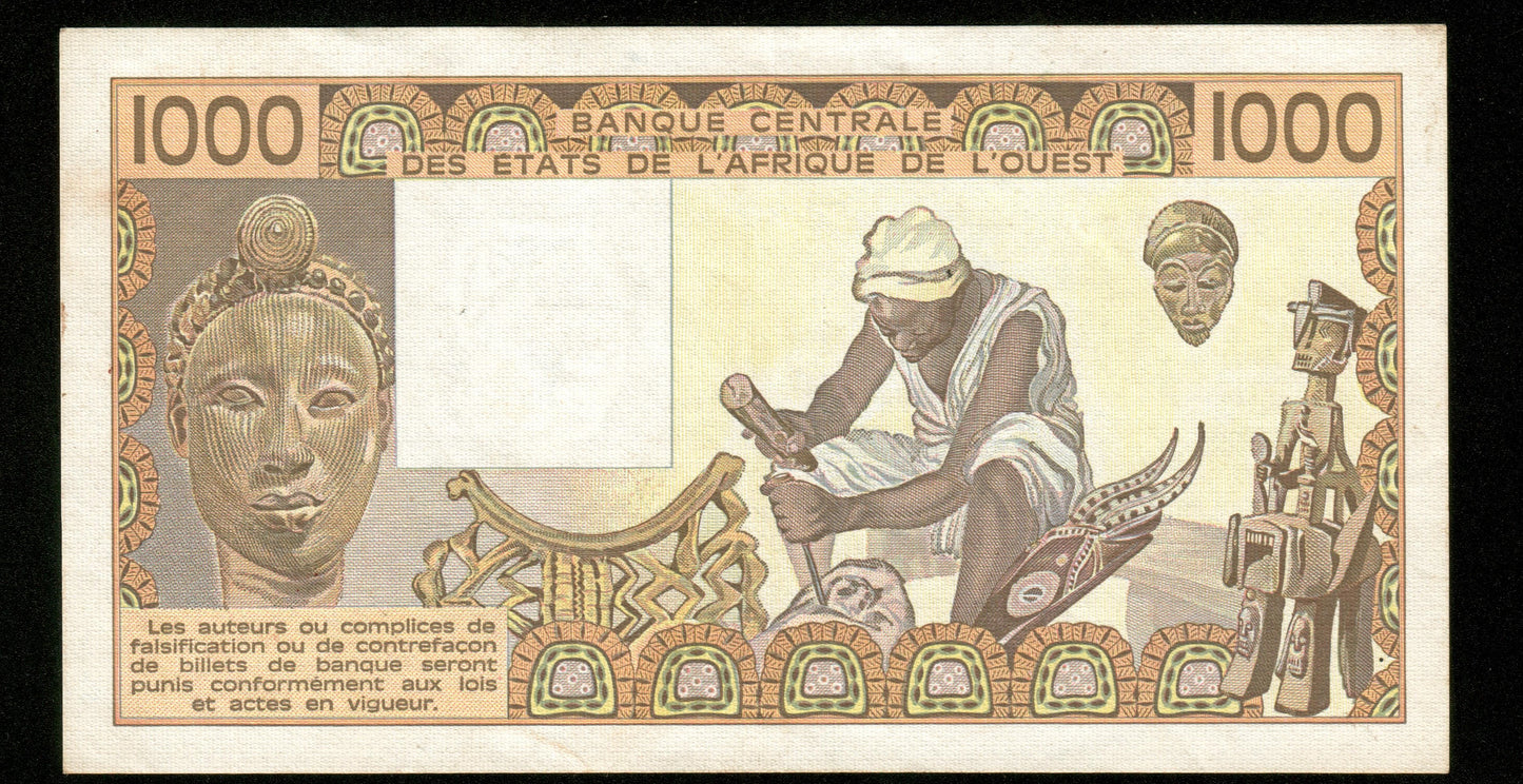 WEST AFRICAN STATES - BURKINA FASO - 1000 Francs 1986 P.307Cg pr.SUP / XF-