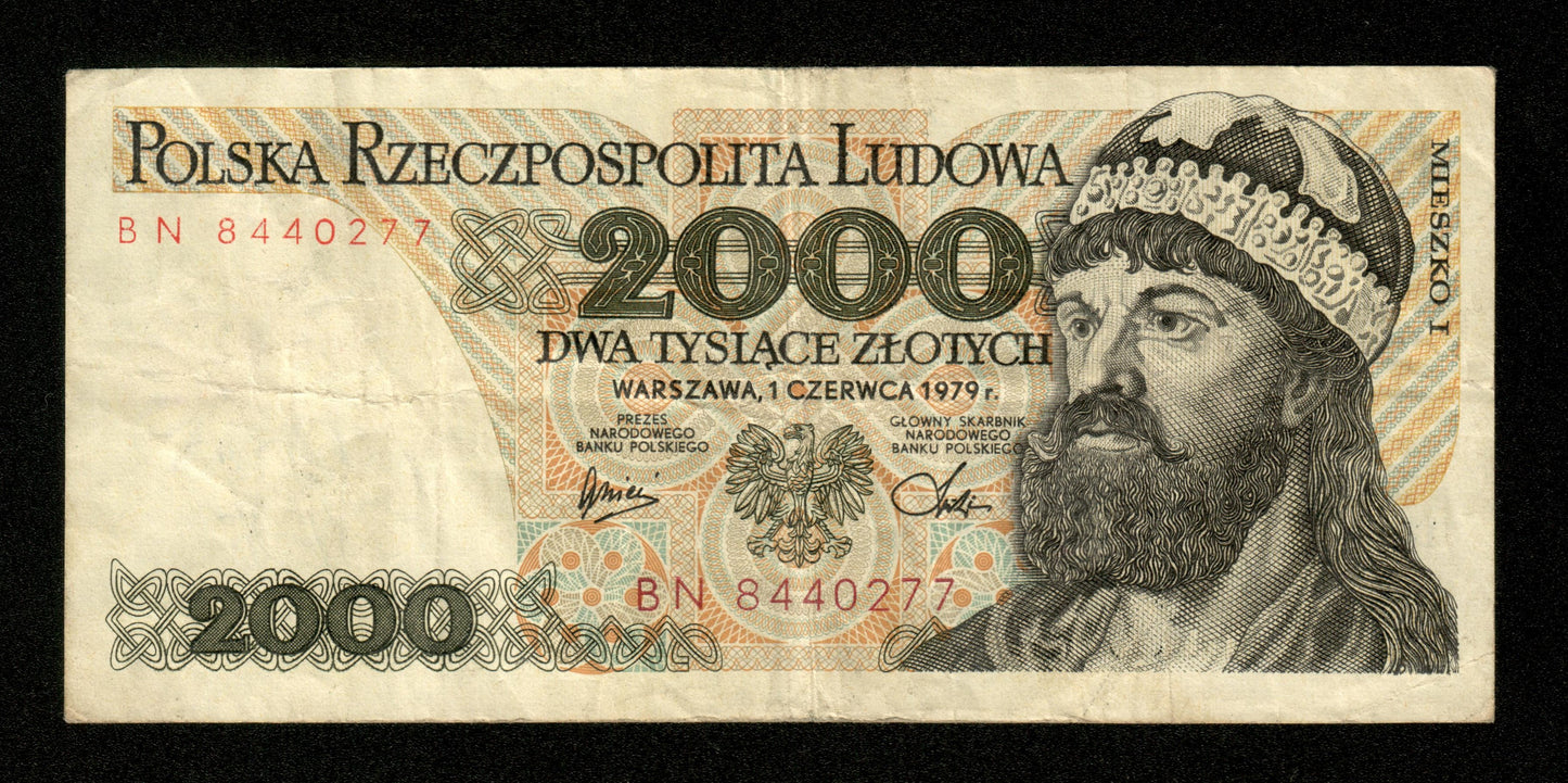 POLOGNE - POLAND -  2000 Zlotych 1979 Pick 147b TB+ / Fine+