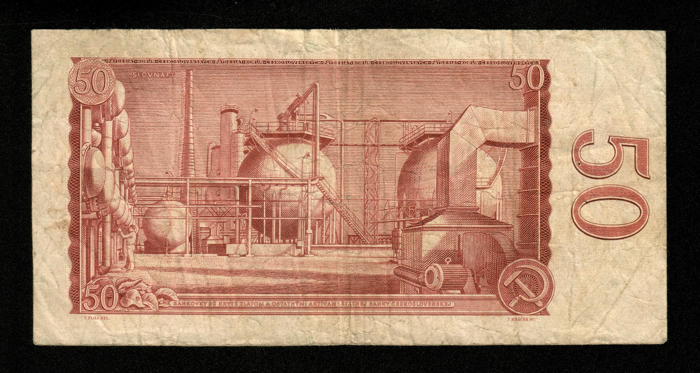 TCHÉCOSLOVAQUIE - CZECHOSLOVAKIA - 50 Korun 1964 Pick 90b TB / Fine