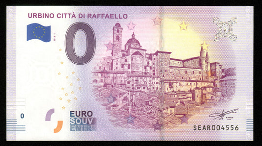 Billet Souvenir 0 Euro - Italie, URBINO CITTÀ DI RAFFAELLO 2018-1 NEUF / UNC