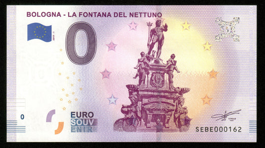 Billet Souvenir 0 Euro - Italie, BOLOGNA - LA FONTANA DEL NETTUNO 2019-1 NEUF / UNC