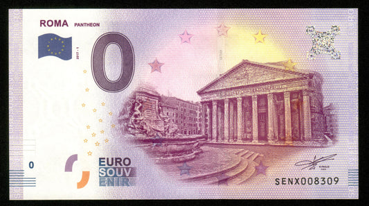 Billet Souvenir 0 Euro - Italie, ROMA PANTHEON 2017-1 NEUF / UNC