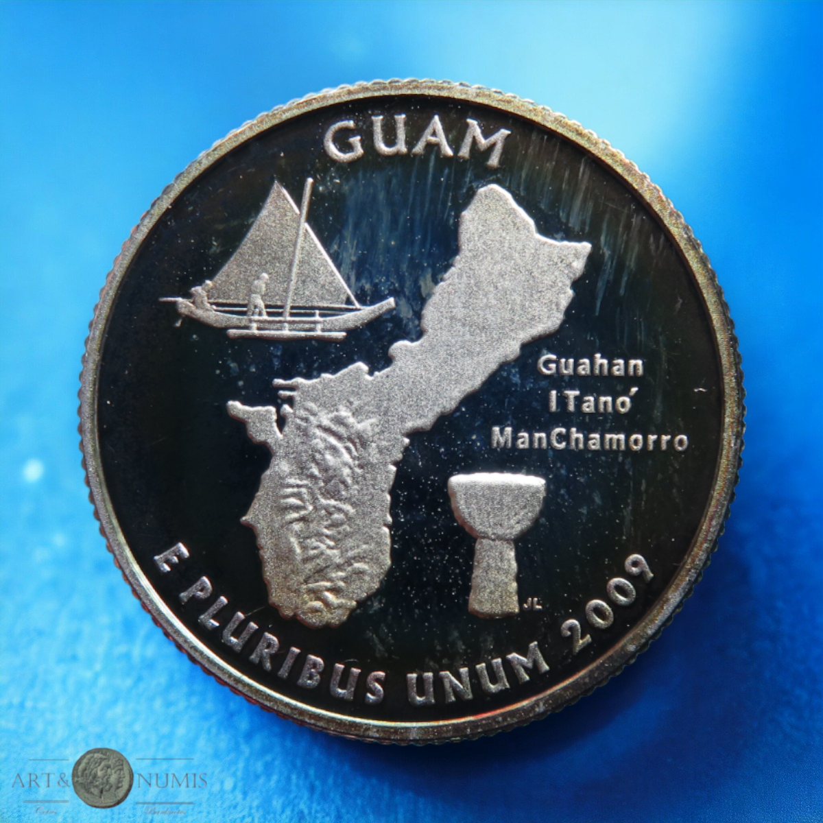 USA - Silver Quarter dollar Proof Guam 2009