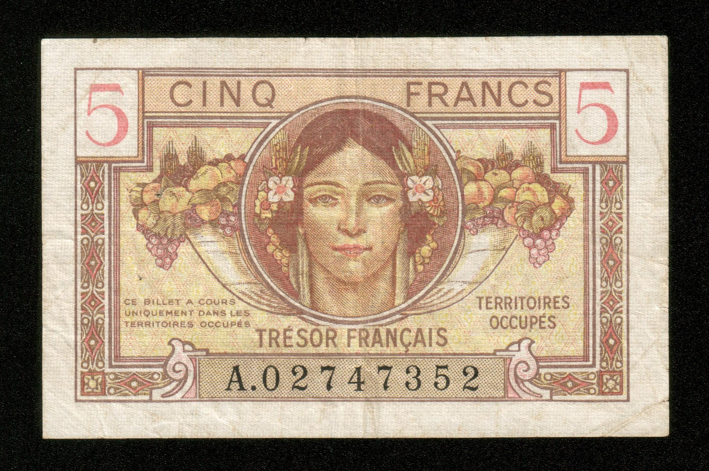 FRANCE - 5 Francs Trésor Français 1947 VF.29.01 Pick M6a TTB / VF