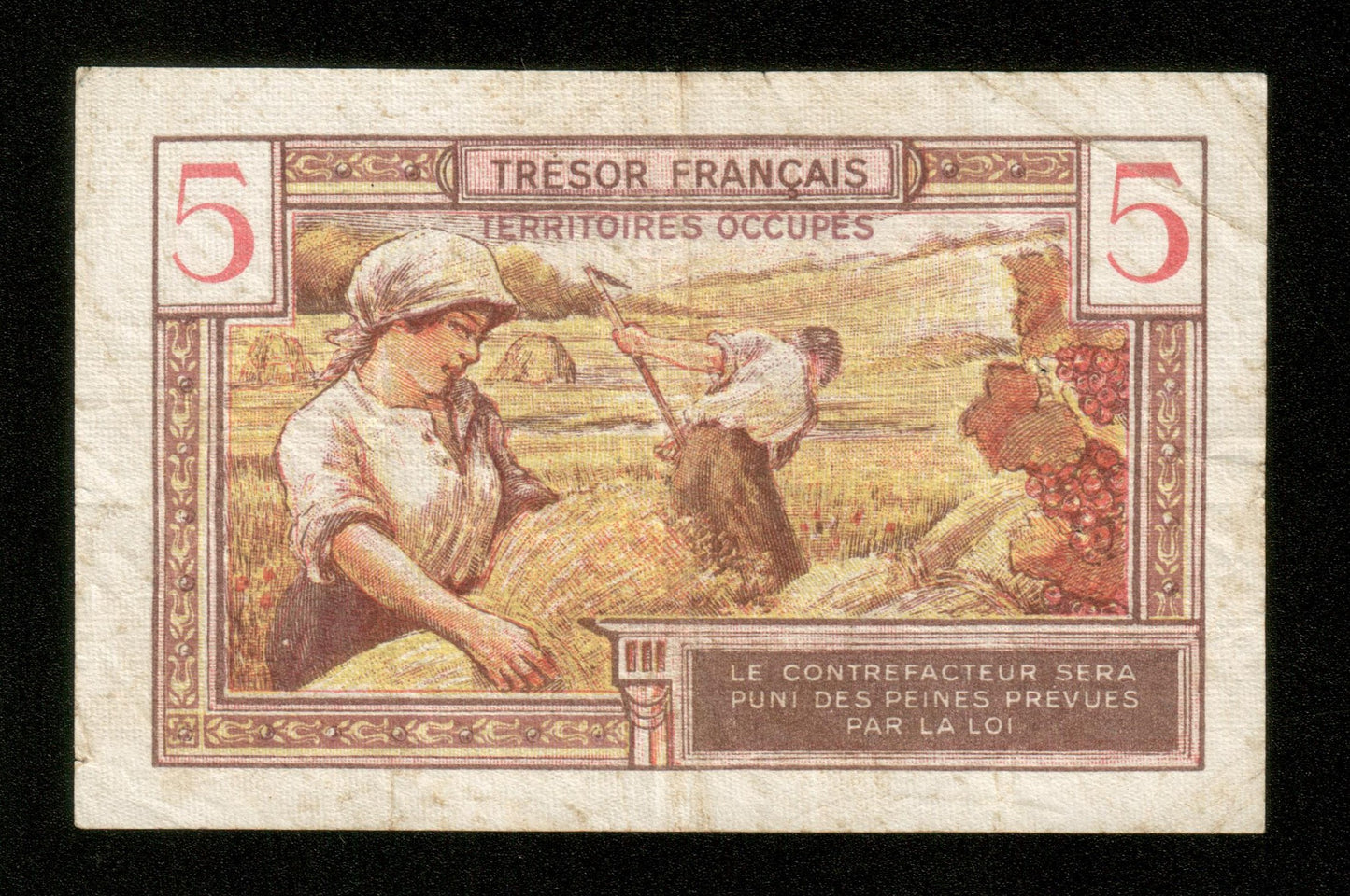 FRANCE - 5 Francs Trésor Français 1947 VF.29.01 Pick M6a TTB / VF