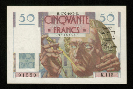 FRANCE - 50 Francs Le Verrier 1949 F.20.11 Pick 127b pr.NEUF / UNC-