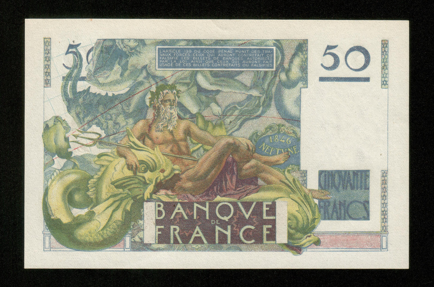 FRANCE - 50 Francs Le Verrier 1949 F.20.11 Pick 127b pr.NEUF / UNC-