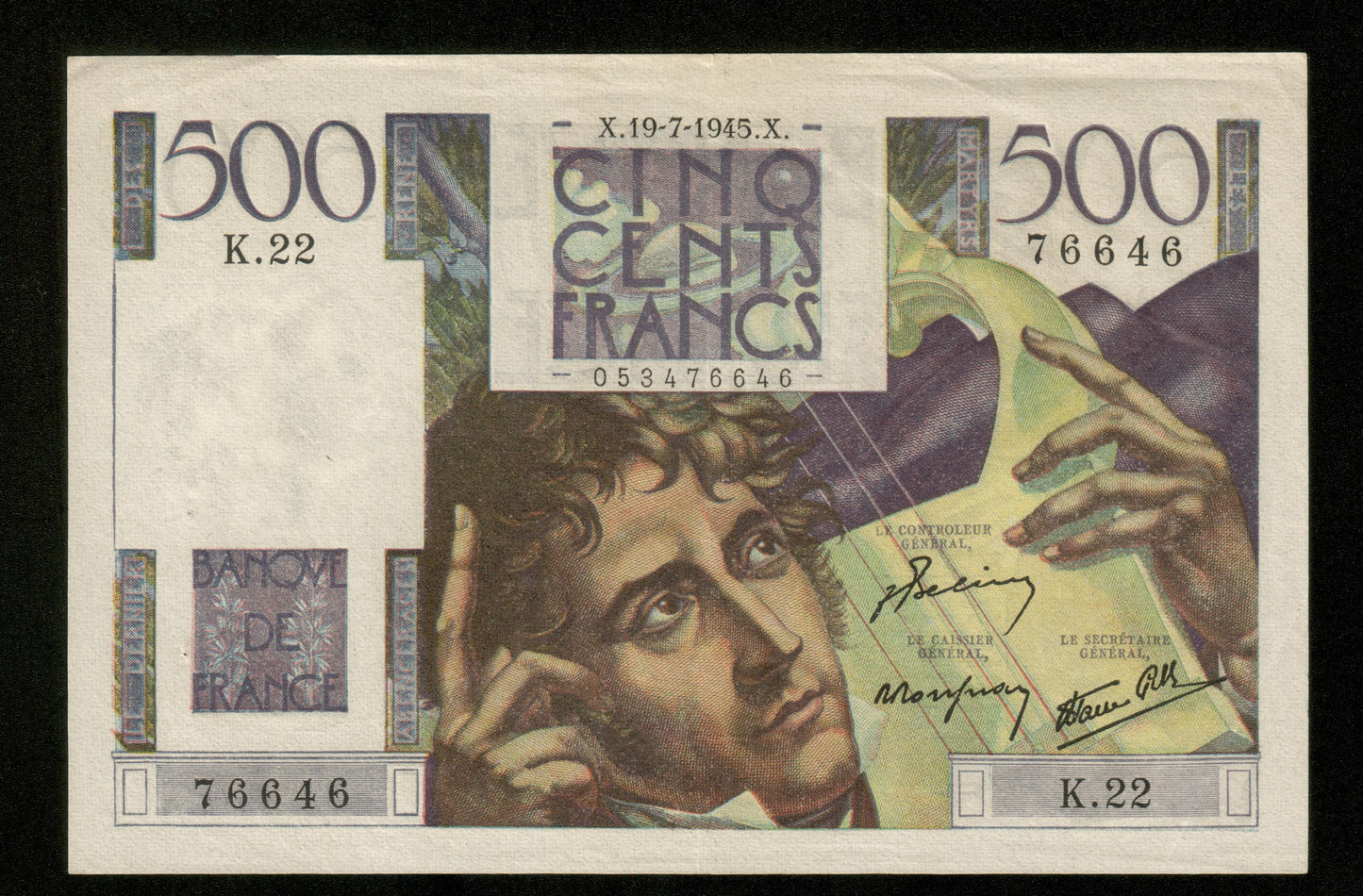 FRANCE - 500 Francs Chateaubriand 1945 F.34.01 Pick 129a TTB / VF