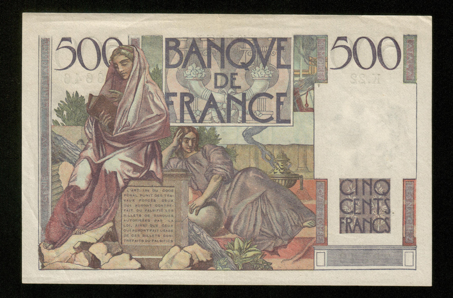 FRANCE - 500 Francs Chateaubriand 1945 F.34.01 Pick 129a TTB / VF