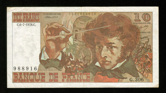 FRANCE - 10 Francs Berlioz 1978 G.306 F.63.25 Pick 150c TTB / VF