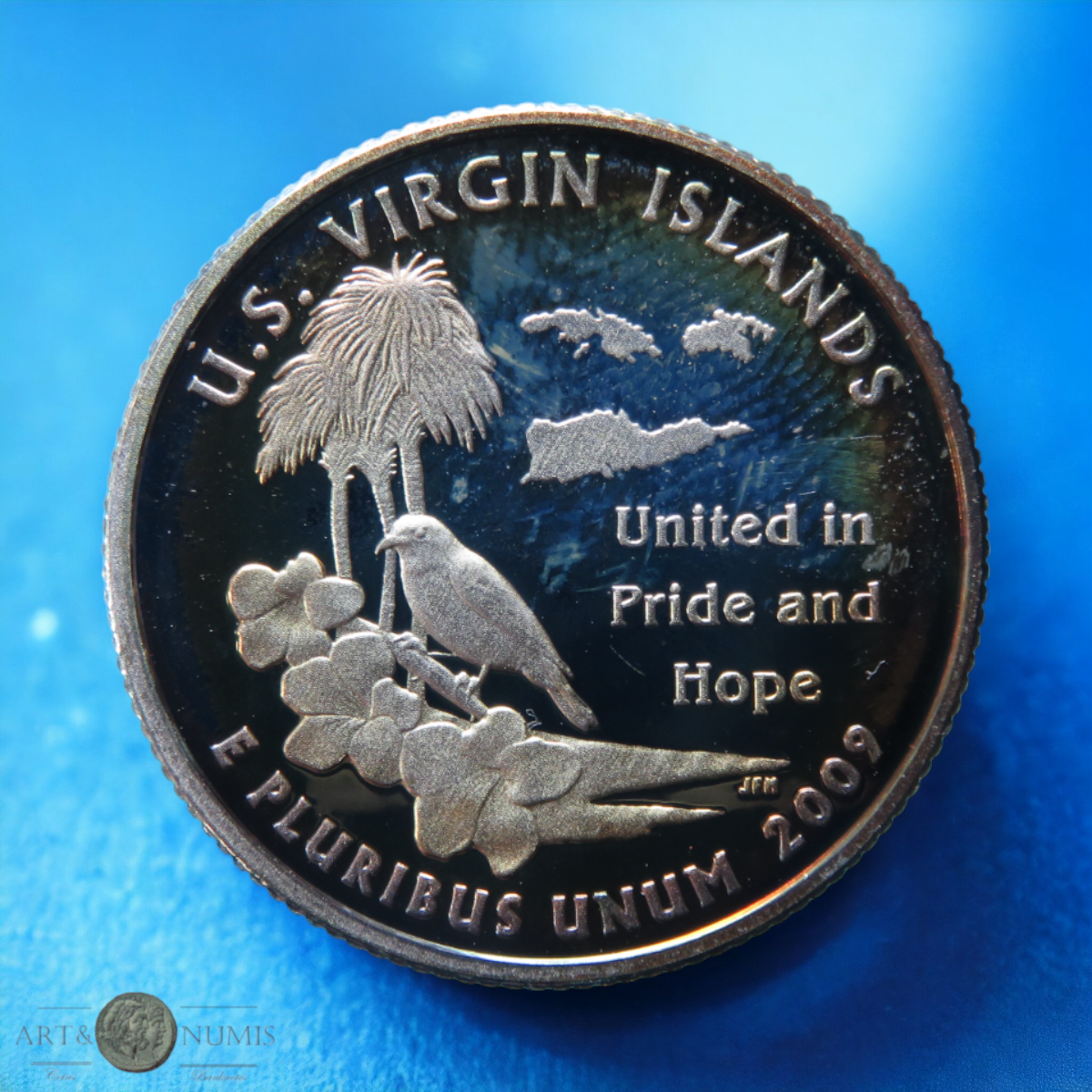 USA - Silver Quarter dollar Proof Virgin Islands 2009