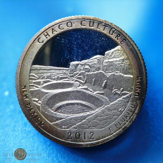 USA - Silver Quarter dollar Proof Chaco Culture 2012