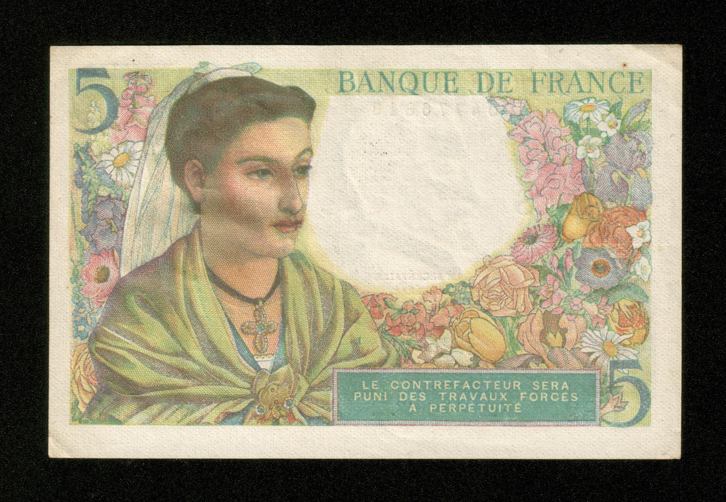 FRANCE - 5 Francs Berger 1943 F.05.04 Pick 98a pr.SUP / XF-