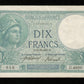 FRANCE - 10 Francs Minerve 1917 F.06.02a Pick 73a TTB+ / VF+