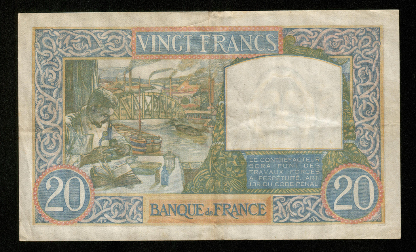 FRANCE - 20 Francs Science et travail 1940 F.12.03 Pick 92a TTB / VF