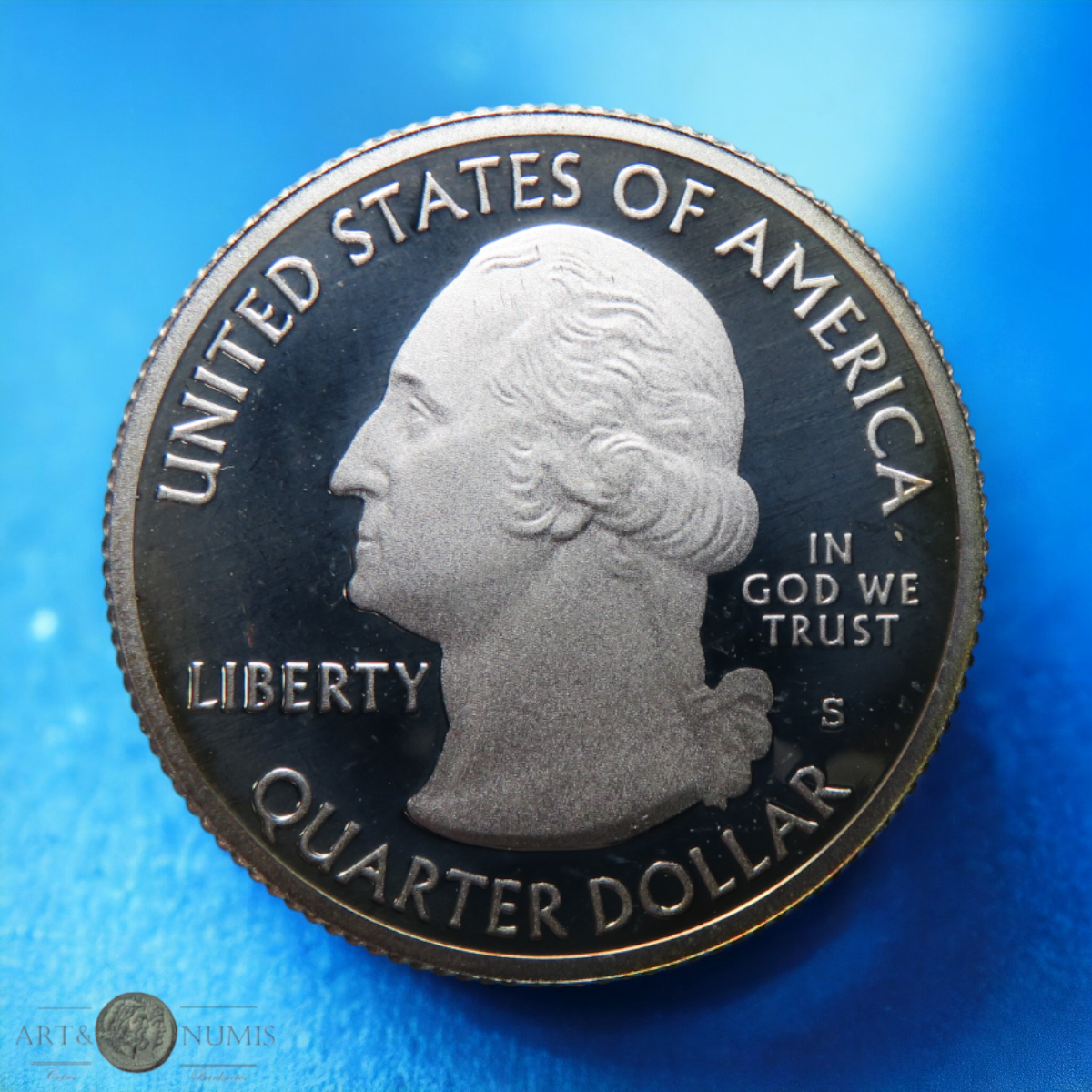 USA - Silver Quarter dollar Proof Blue Ridge Parkway 2015