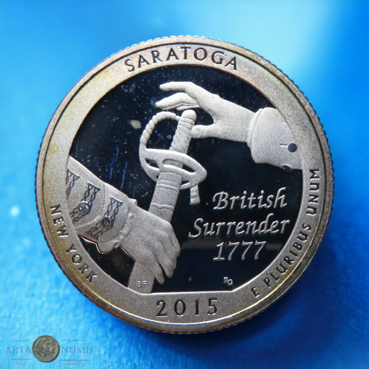 USA - Silver Quarter dollar Proof Saratoga 2015