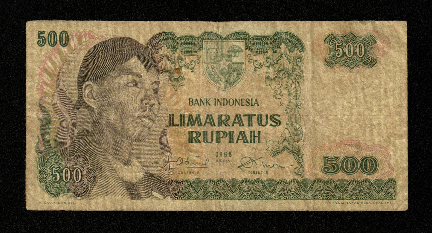 INDONÉSIE - INDONESIA - 500 Rupiah 1968 Pick 109a TB / Fine