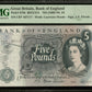 GRANDE BRETAGNE - Bank of England, 5 Pounds (1966-1970) Pick 375b NEUF / PMG Choice Unc 64