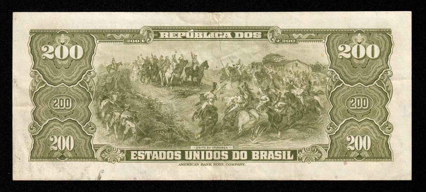 BRÉSIL - BRAZIL - 200 Cruzeiros (1943) Pick 139a TTB / VF