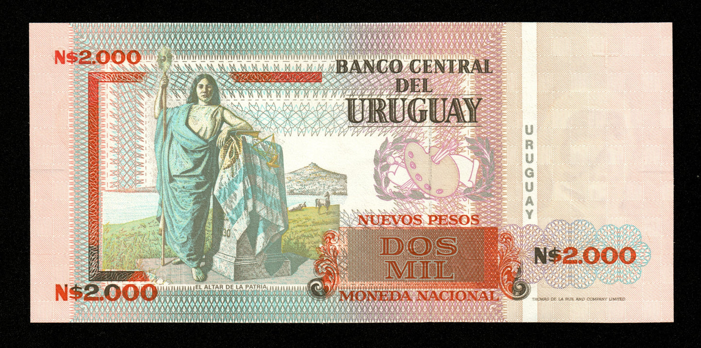 URUGUAY - 2000 Nuevos Pesos 1989 Pick 68a pr.NEUF / UNC-