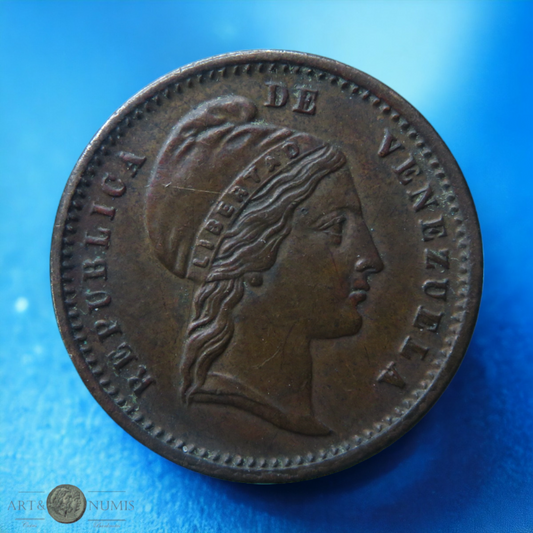 VENEZUELA - 1/2 Centavo 1852 KM.5