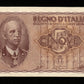 ITALIE - ITALY - 5 Lire 1944 Pick 28 SPL / AU