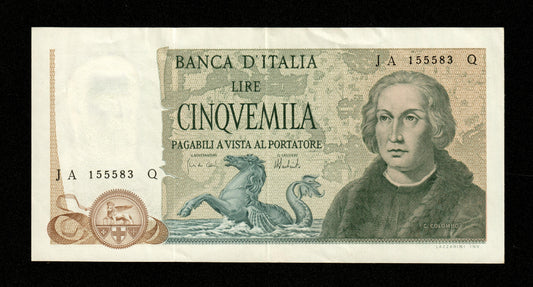 ITALIE - ITALY - 5000 Lire 1973 Pick 102b TTB+ / VF+