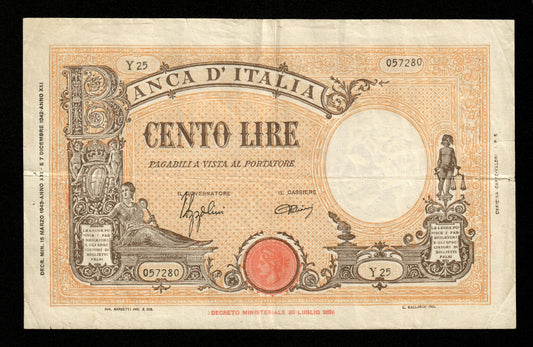 ITALIE - ITALY - 100 Lire 1943 Pick 59 TB / Fine