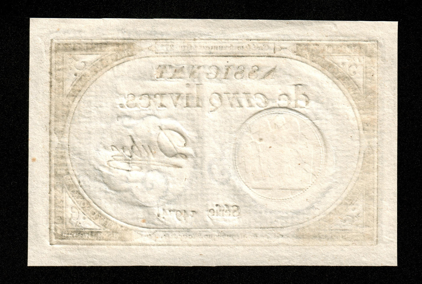 FRANCE - Assignat, 5 Livres 1793 (10 brumaire an 2) Ass.46a Pick A76 Sign. Duboc SUP+ / XF+