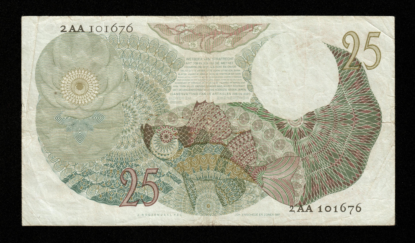 PAYS-BAS - 25 Gulden 1947 Pick 81 TB / Fine