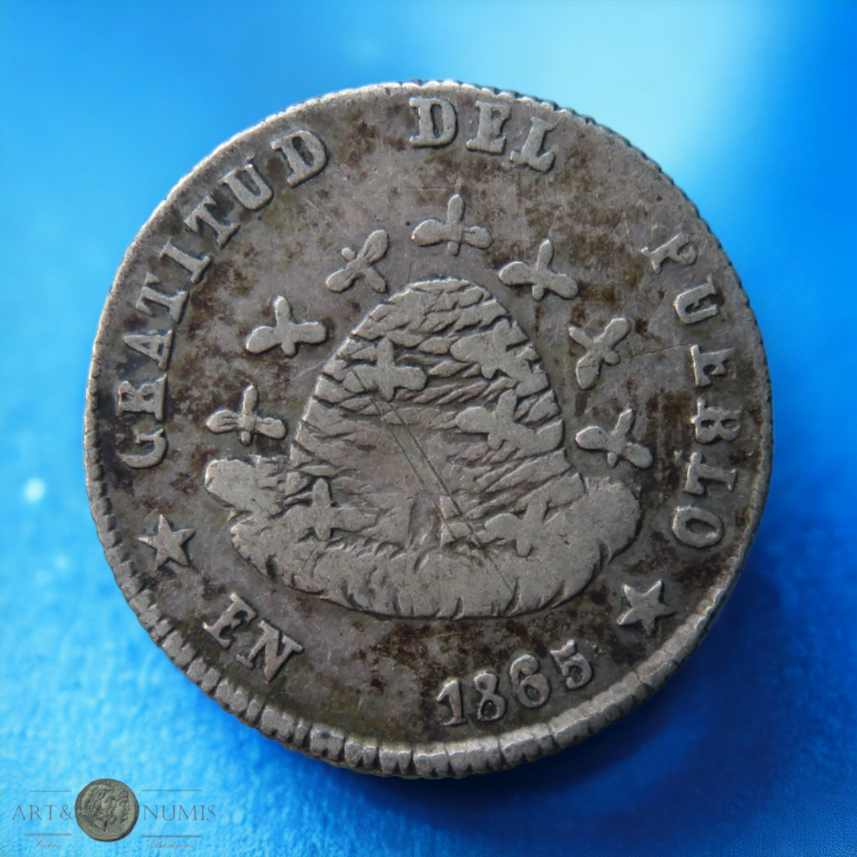 BOLIVIE - BOLIVIA - Jeton de 1/10 Boliviano 1865