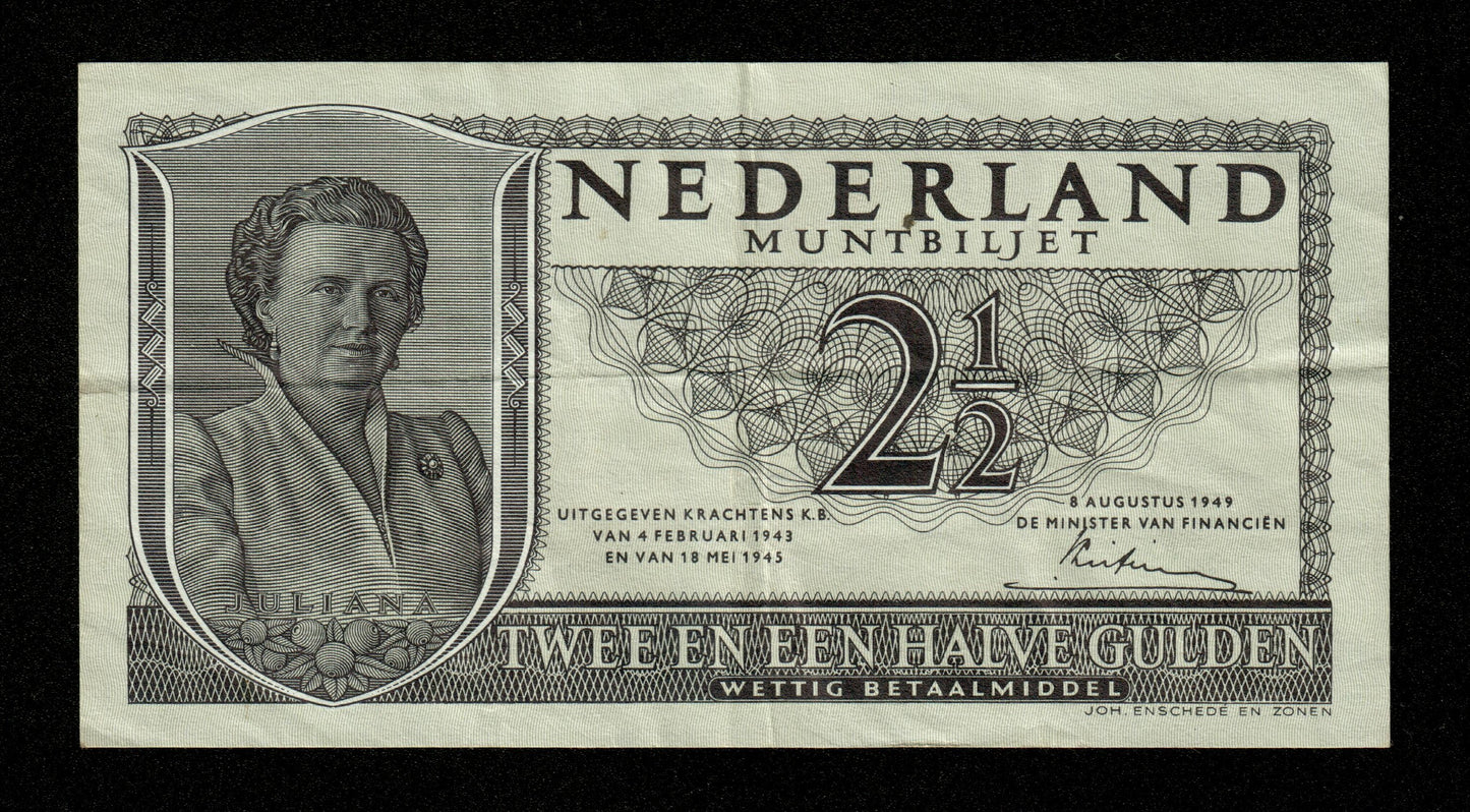 PAYS-BAS - 2 1/2 Gulden 1949 Muntbiljet Pick 73 TTB / VF NETHERLANDS