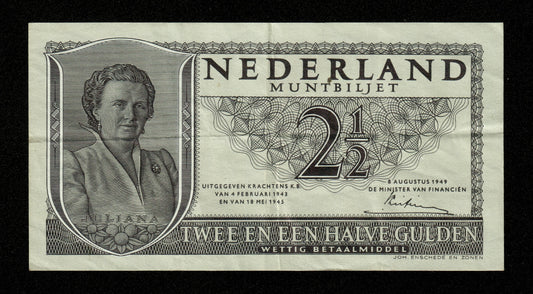 PAYS-BAS - 2 1/2 Gulden 1949 Muntbiljet Pick 73 TTB / VF NETHERLANDS
