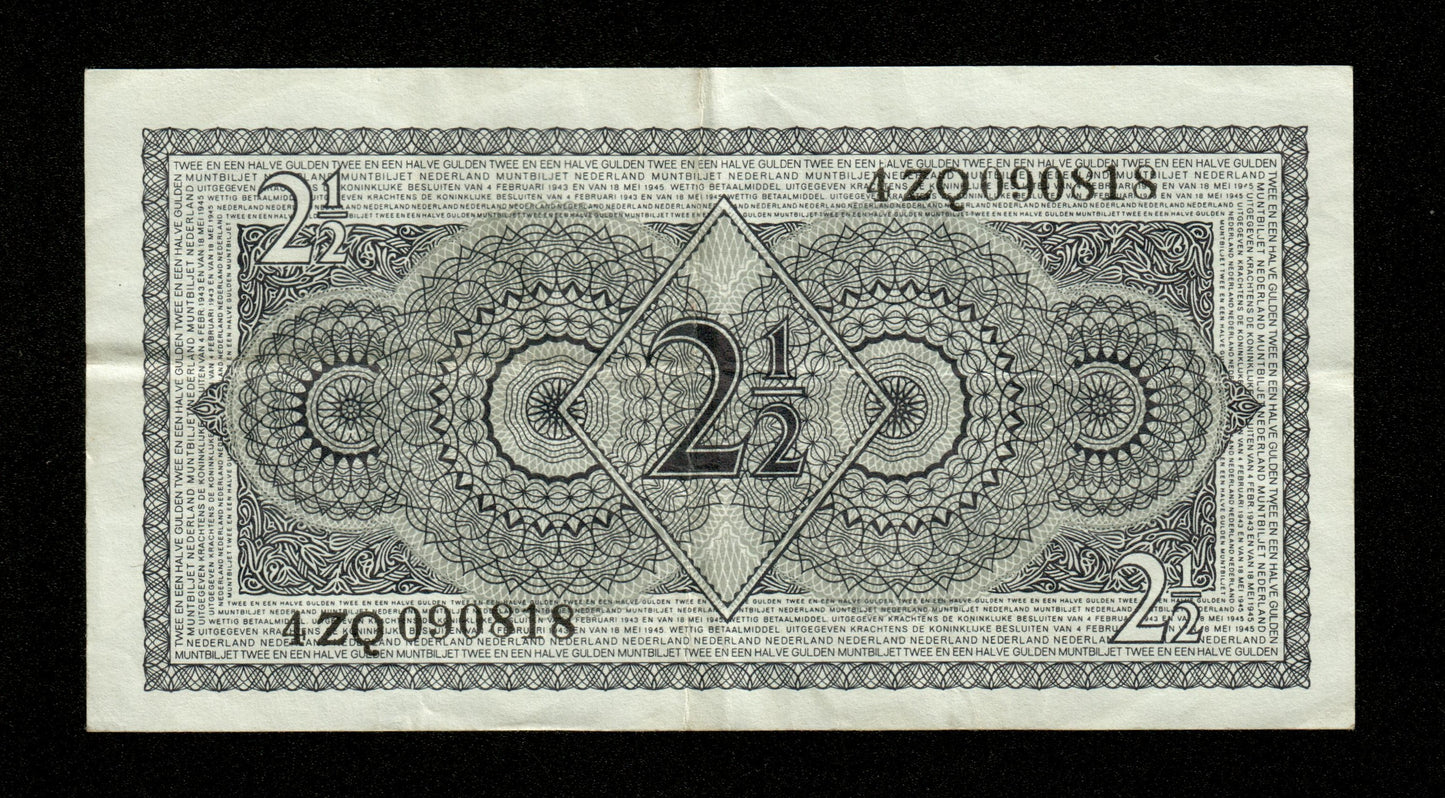 PAYS-BAS - 2 1/2 Gulden 1949 Muntbiljet Pick 73 TTB / VF NETHERLANDS