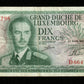 LUXEMBOURG - 10 Francs 1967 Pick 53a TTB / VF