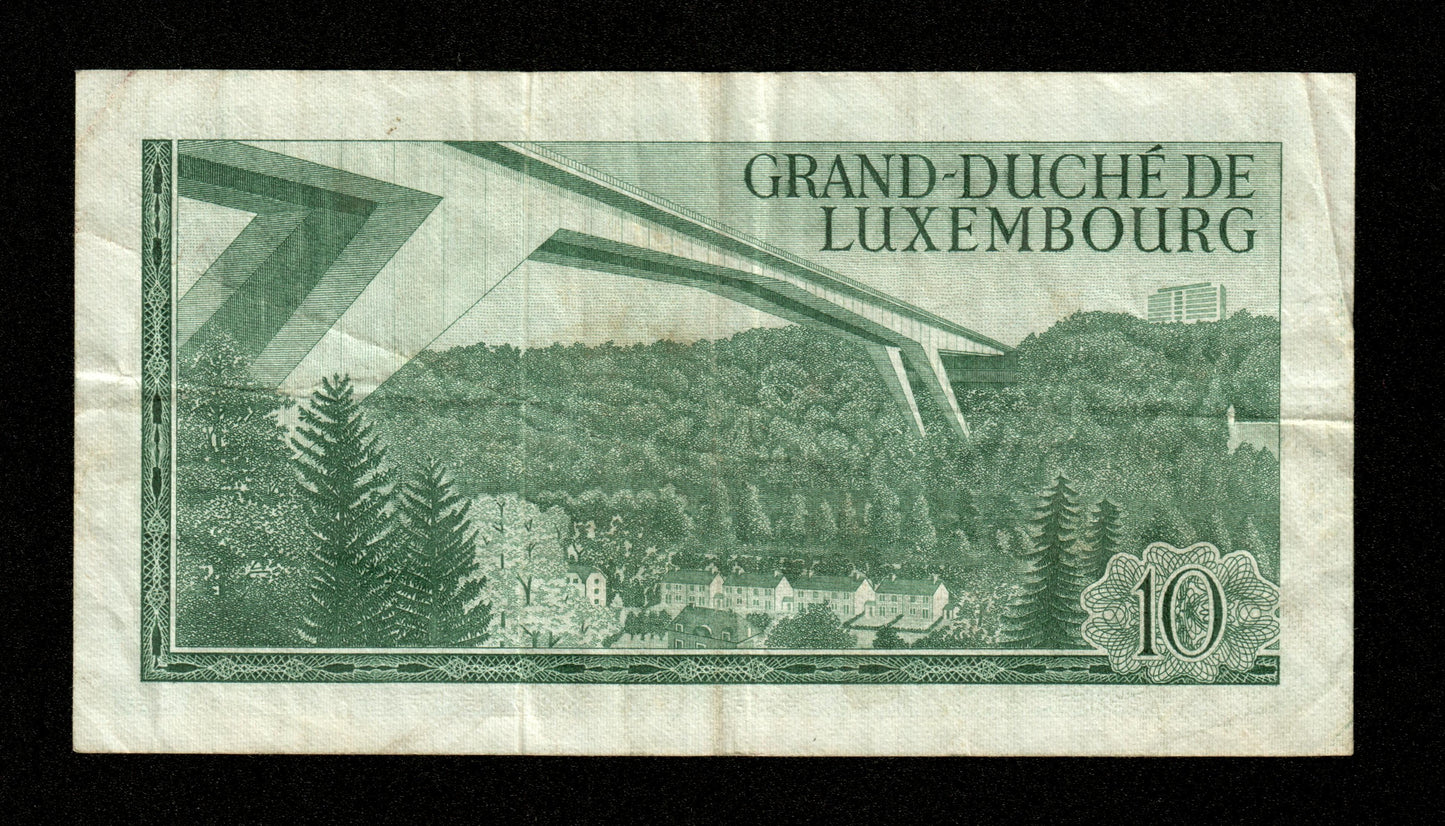 LUXEMBOURG - 10 Francs 1967 Pick 53a TTB / VF