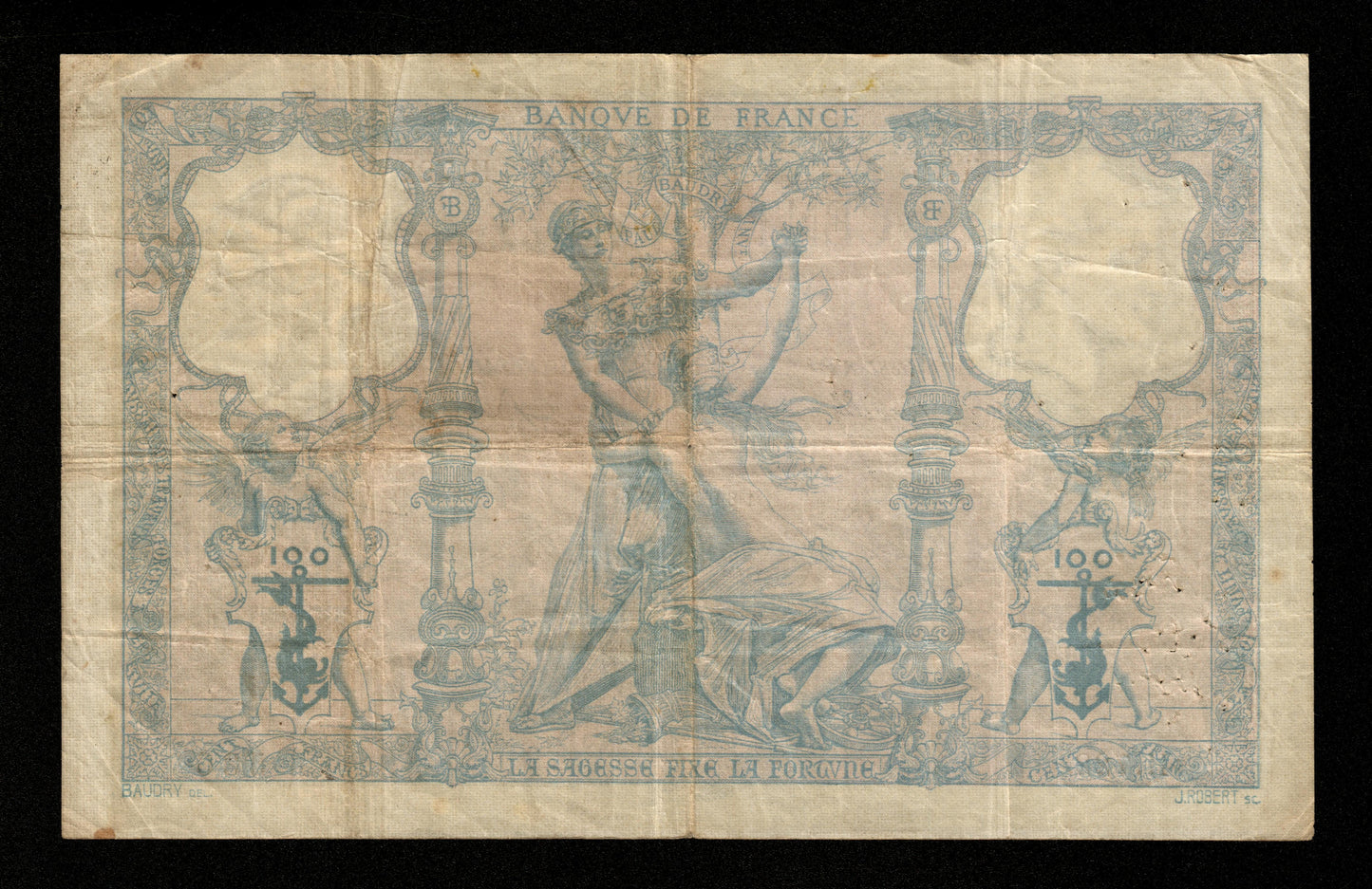 FRANCE - 100 Francs Bleu et Rose 1890 F.21.03, Pick 65b TB / Fine