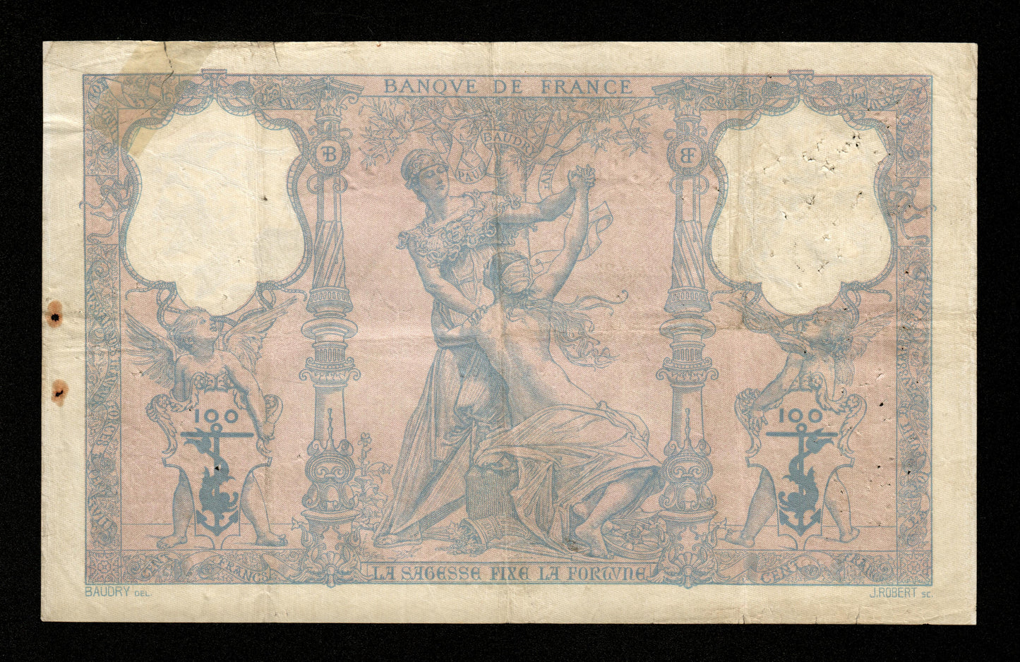 FRANCE - 100 Francs Bleu et Rose 1899 F.21.12, Pick 65b TB / Fine