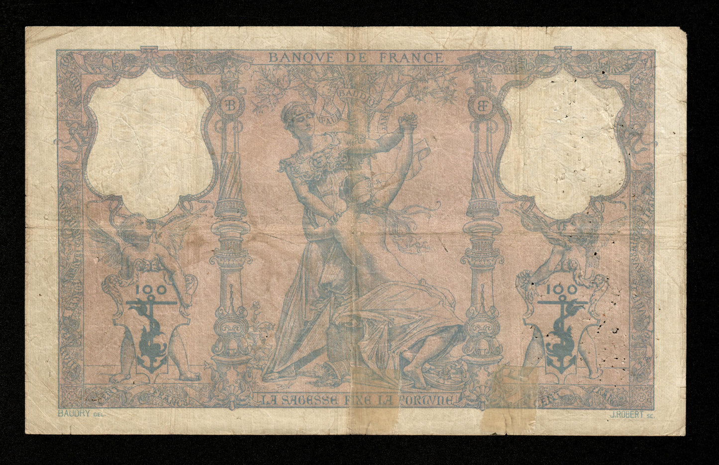 FRANCE - 100 Francs Bleu et Rose 1901 F.21.15, Pick 65c B+ / Good+