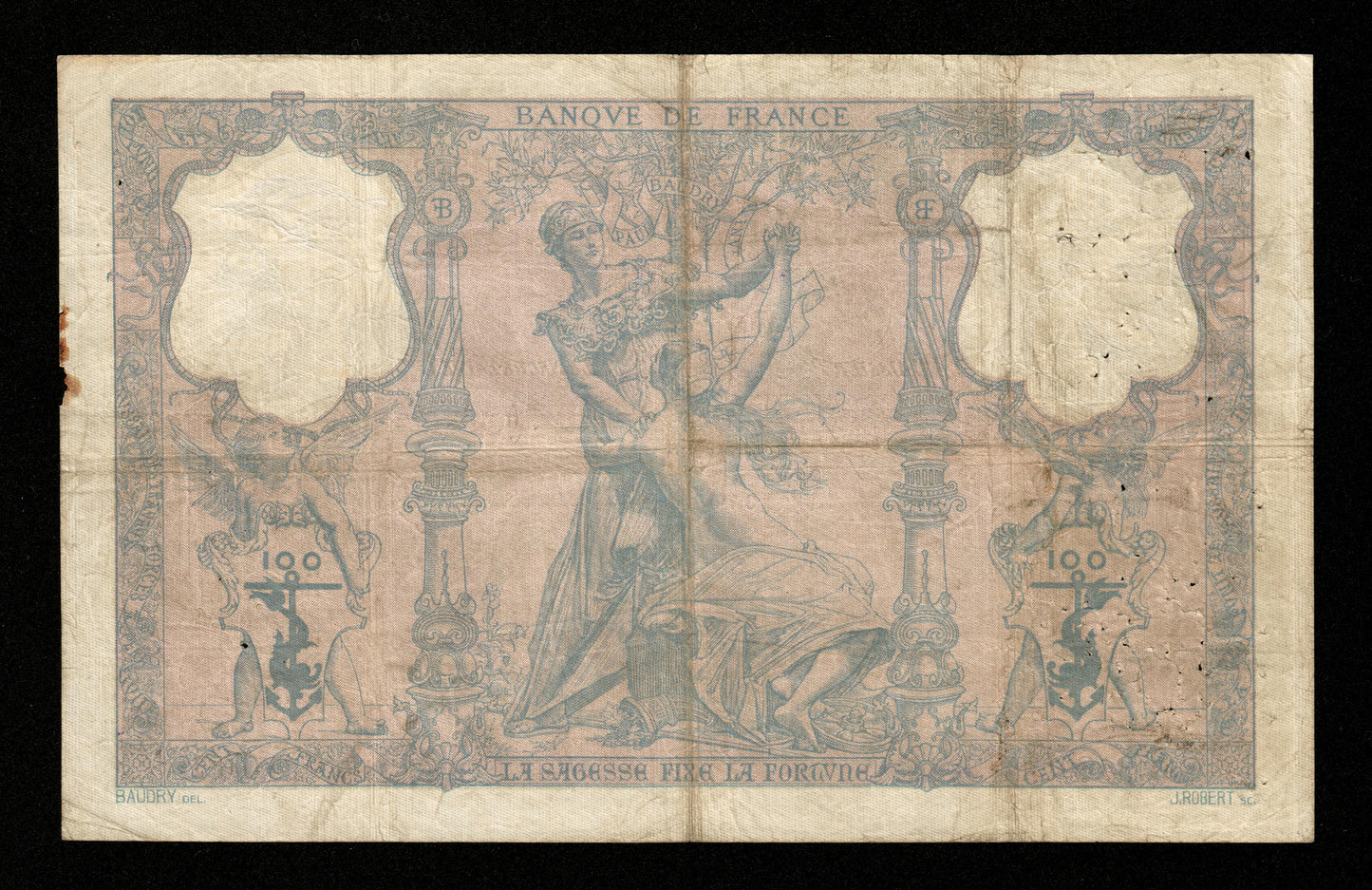 FRANCE - 100 Francs Bleu et Rose 1902 F.21.16, Pick 65c B+ / Good+