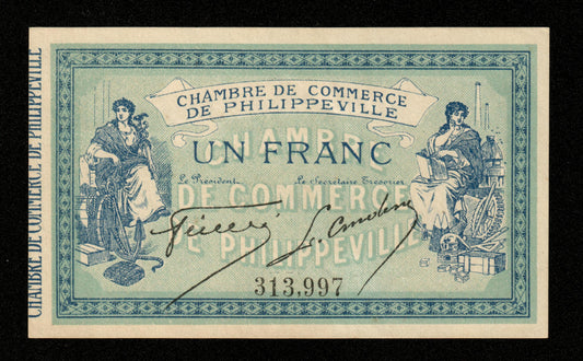 ALGÉRIE - ALGERIA - Chambre de Commerce Philippeville, 1 Franc 1914 JP.142.04 SPL / AU