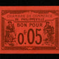 ALGÉRIE - ALGERIA - Chambre de Commerce Philippeville, 5 Centimes (0,05 Francs) 1915 JP.142.12 NEUF / UNC