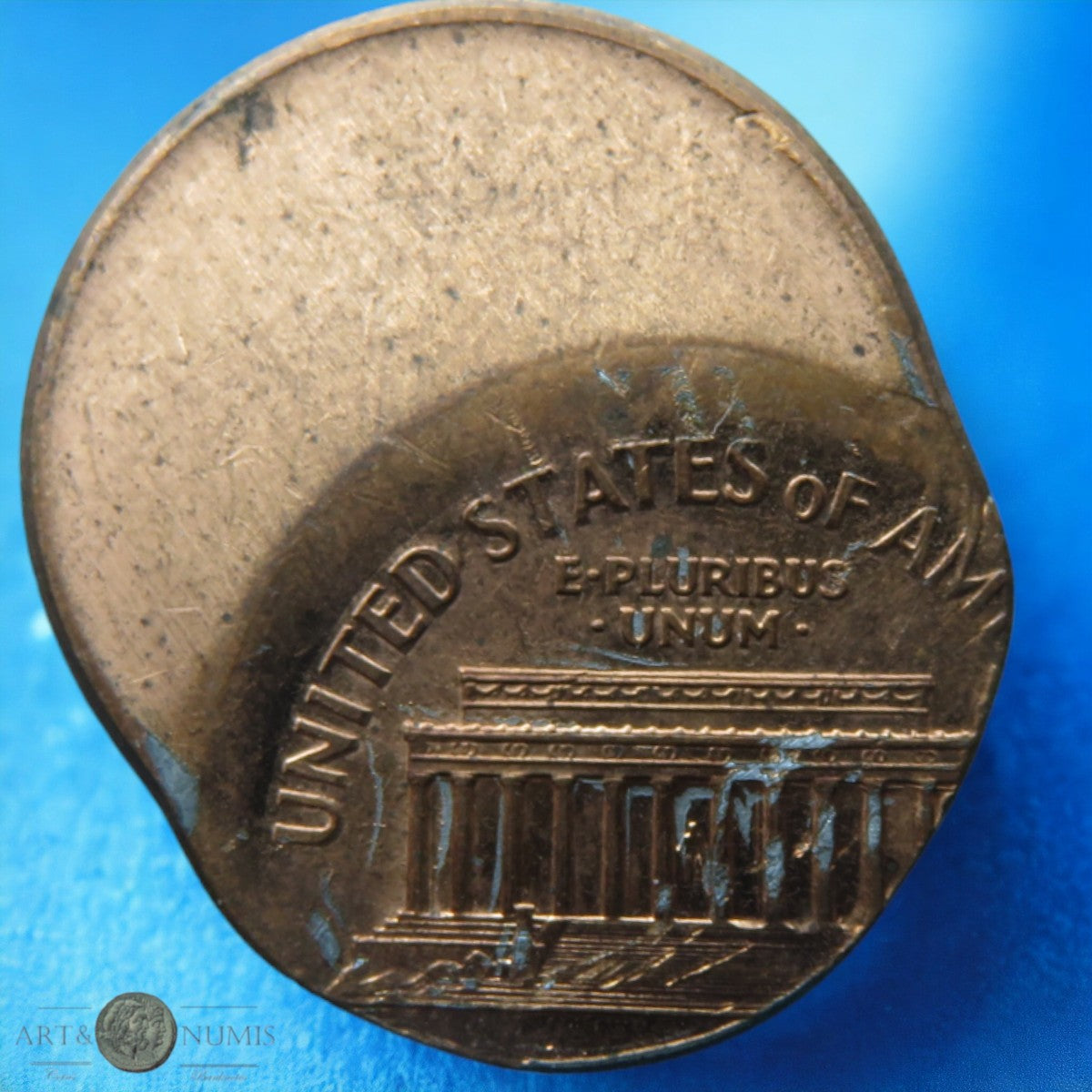 USA - Memorial Reverse Lincoln Cent - Struck 50% Off Center, Die Cap Strike - Casquette