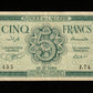 ALGÉRIE - ALGERIA - 5 Francs 1942 Pick 91 pr.TTB / VF-