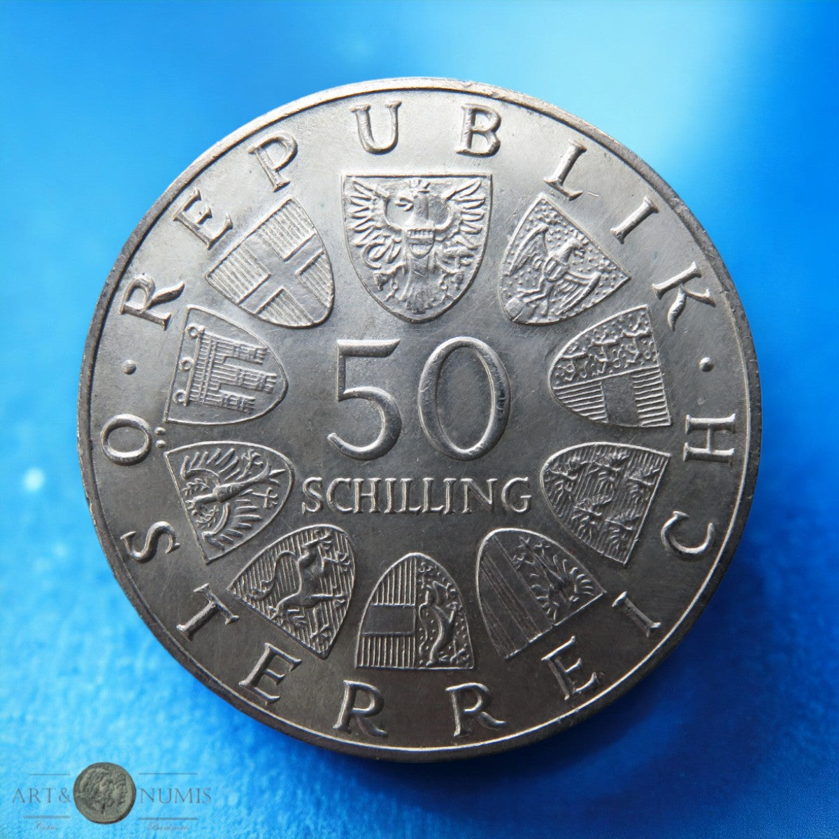 AUTRICHE - AUSTRIA - 50 Schilling 50 ans de la République 1968 KM.2904