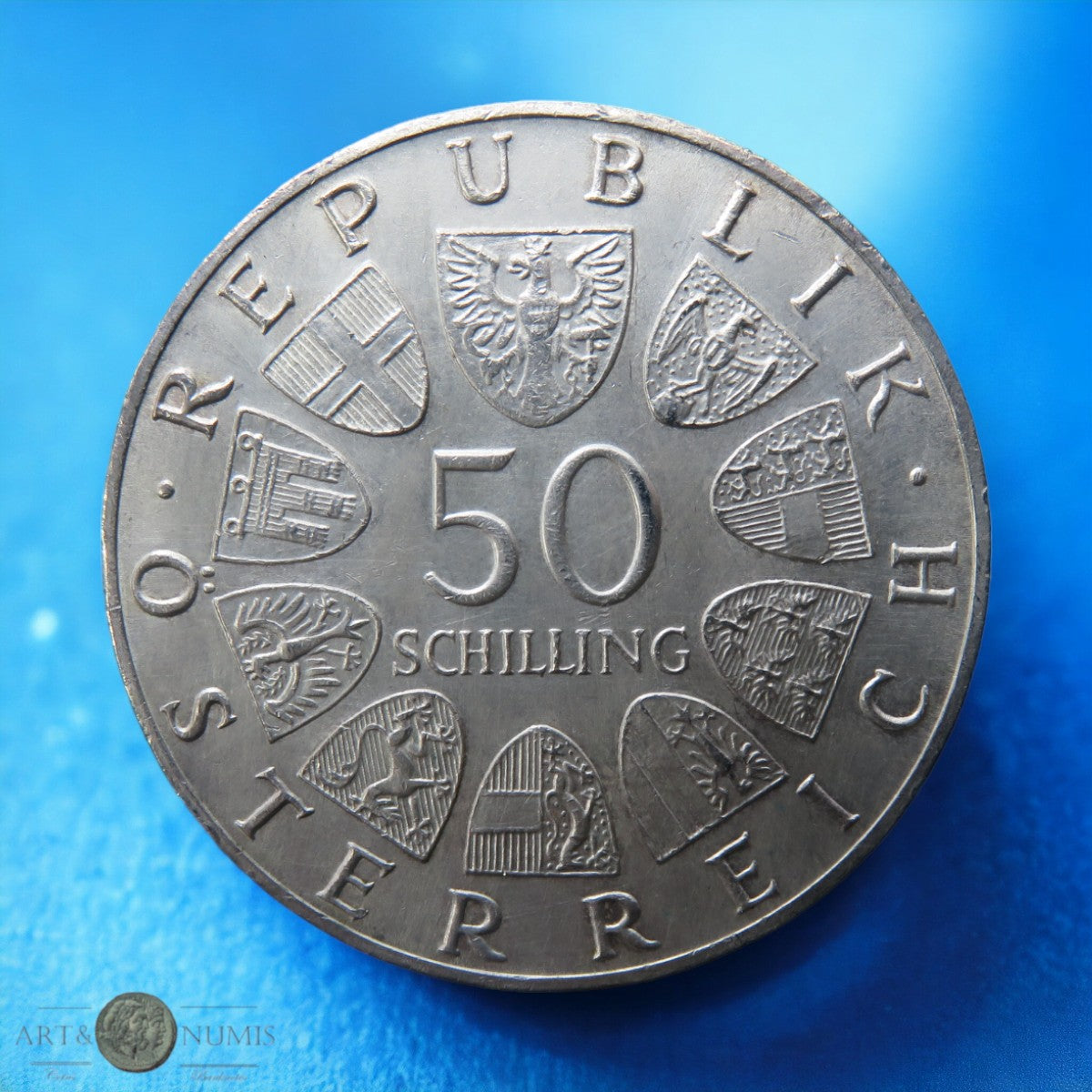 AUTRICHE - AUSTRIA - 50 Schilling 50 ans de la République 1968 KM.2904