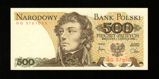 POLOGNE - POLAND - 500 Zlotych 1982 Pick 145d NEUF / UNC