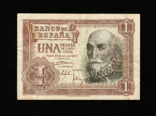 ESPAGNE - SPAIN - 1 Peseta 1953 Pick 144a TTB / VF
