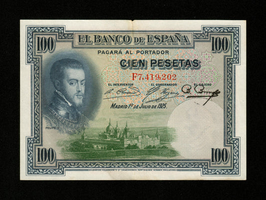 ESPAGNE - SPAIN - 100 Pesetas 1925 Pick 69c TTB / VF